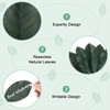 Unique Bargains Multipurpose Use Durable Writable Artificial Green Leaves with Stems 6.3x19.5cm - 2 of 4