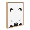 Kate and Laurel Sylvie Modern Baby Bear Framed Canvas by Rachel Lee of My Dream Wall, 18x24, Natural - 2 of 4
