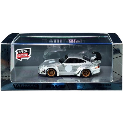 Porsche RWB 993 "Silver Phantom" Special Edition "RAUH-Welt BEGRIFF" 1/64 Diecast Model Car by Tarmac Works