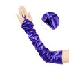 INSPIRE CHIC Women's Finger Loop Shiny Metallic Gloves 1 Pair - 3 of 4
