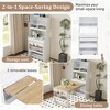 Extendable Dining Table Buffet with Hutch Foldable Dining Table Multifunctional Cupboard with Storage Shelf & Side Hooks-ModernLuxe - 4 of 4