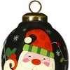 HomeRoots Santa in Holiday Lights Hand Painted Mouth Blown Glass Ornament - 4 of 4