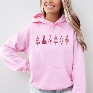 Simply Sage Market Row Of Christmas Trees Hoodie - 1 of 3