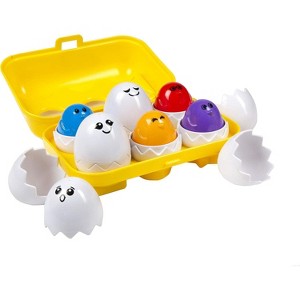 Peek and Sort Eggs Toy, Stacking and Matching Activity for Hand-Eye Coordination Ages 1+ - 1 of 4