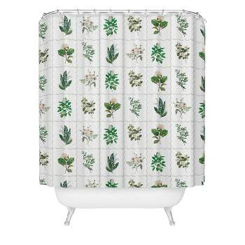 Evanjelina and Co Botanical Collection Shower Curtain Green - Deny Designs
