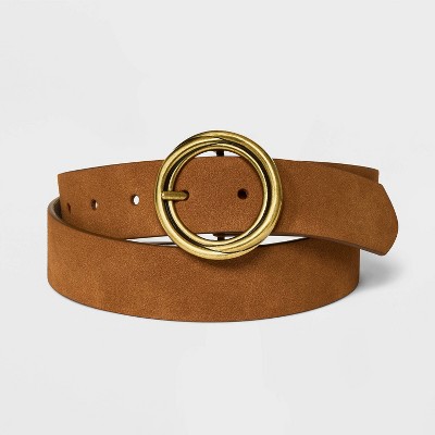 Women's Double Harness Metal Loop Belt - Universal Thread™ Cognac Xl :  Target