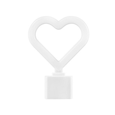 Globe Electric Auto On/Off Neon Pink Heart Night Light