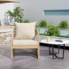 Modern Outdoor Rope Lounge Chair with Cushions & Aluminum Frame, Curved Design for Patio Garden-3irtyhousy - 3 of 4