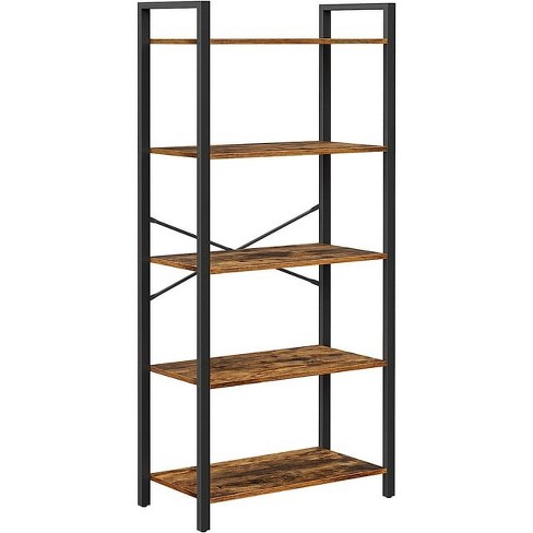 Vasagle 5 Tier Shoe Storage Rack Shoe Organizer Rustic Brown And Black :  Target