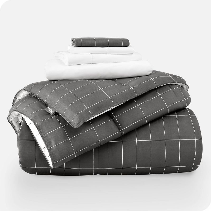 Double Brushed Bed in a Bag Comforter Set by Bare Home, 1 of 7