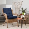 EAGLE PEAK Tufted Outdoor/Indoor High Back Patio Chair Cushions, Set of 2, 46'' x 22'' - 2 of 4