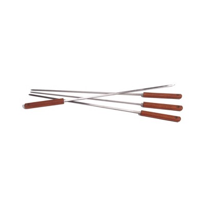 20"4pk Rosewood Stainless Steel Skewers - Outset