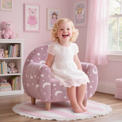 TopComfy Infant Seats Kids Comfort Seat Lasting Support for Playtime Generous Backrest Armrests Durable for Living Room, Pink, 21.65"*15.75"*21.65"