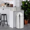 18 Gallon/70 L Round Commercial Trash Can, Fingerprint-Proof Stainless Steel Tall Garbage Can with Push Lid, Heavy Duty Waste Bin - 2 of 4