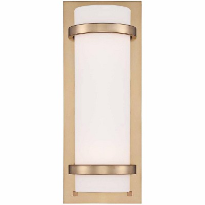 Minka Lavery Modern Wall Light Sconce Honey Gold Hardwired 6 3/4" Fixture Etched Opal Glass for Bathroom Vanity Living Room