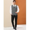 Lars Amadeus Men's Double Breasted Slim Fit Prom Sleeveless Waistcoat Suit Vest - 3 of 4