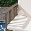 FIONECA Acacia Wood Outdoor Loveseat with Cushions, Patio Seating for Porch, Garden, Backyard, or Balcony - 4 of 4