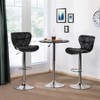 Yaheetech 2pcs Height Adjustable Pu Leather Upholstered Swivel Bar ...