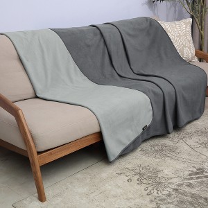 Catalonia Waterproof Bed Blanket for Couples, Cozy Soft Reversible Fleece Blanket, Large Bed Couch Sofa Cover Furniture Mattress Protector - 1 of 4