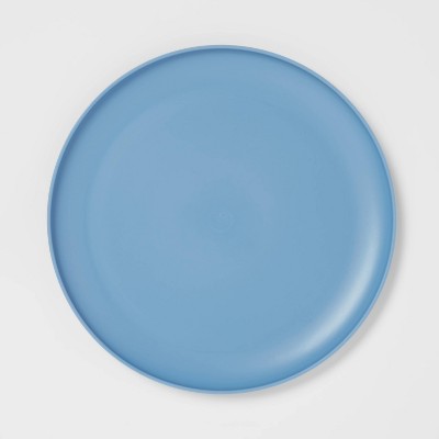 10.5" Plastic Dinner Plate Blue - Room Essentials™