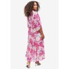 ellos Plus Size Sheer Maxi Dress With Ruffled Trim - 3 of 4