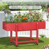 Arceso Raised Garden Bed with Wheels, HDPS Elevated Planter Box with Tools, Weather Resistant, Standing Growing Bed Herb Planter for Vegetable - 4 of 4