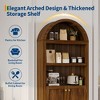 72" Tall Arched Pantry Cabinet, Kitchen Pantry Cabinet with Adjustable Shelf & Handles, Wood Storage Cabinet for Dining Room, Kitchen, Living Room - 3 of 4