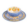 Laurie Gates Tierra Tile 12 Piece Round Stoneware Dinnerware Set in Blue Multicolor - 3 of 4