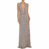 Clotth Women's Sleeveless Halter Printed Maxi Dress Deep V Neck Backless Bodycon Long Dresses Y2k Formal Cocktail Going Out Beachwear - 2 of 4
