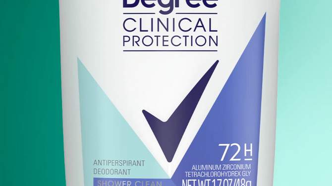 Degree Clinical Protection Shower Clean Antiperspirant &#38; Deodorant Stick - 1.7oz, 2 of 8, play video