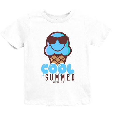 The Juniper Shop SmileyWorld Cool Summer Ice Cream Blue Youth Short Sleeve Tee