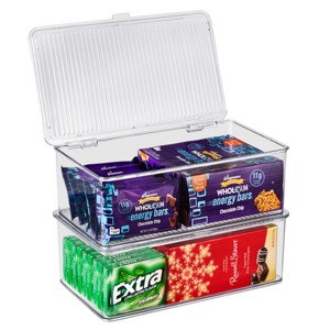 Sorbus Storage Bins For Pantry & Fridge with Hinged Lids - Perfect Cabinet Organizer and Storage for Kitchen - 1 of 4