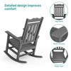 Sonkuki Patio Outdoor Adirondack Rocking Chair with Big Armrests, Weather Resistant, Easy Installation, Lawn and Backyard - 4 of 4