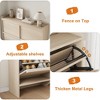 Jojoka Wooden Shoe Cabinet with Adjustable Shelves, Hidden Flip Storage for Entryway, Hallway, or Living Room - 4 of 4