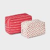 Girls' 2pk Quilted Floral Cosmetic Bag - art class™ Red - 2 of 4