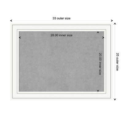 Craftsman White Wood Framed Magnetic Memo Board 33 x 25 in.