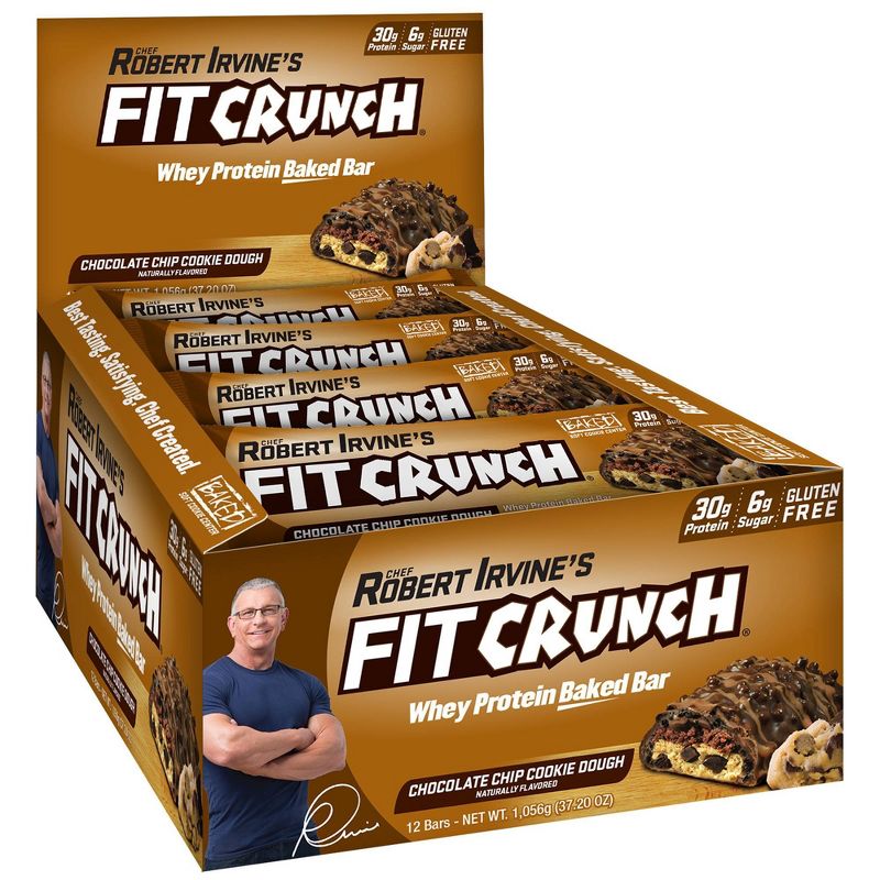 FITCRUNCH Chocolate Chip Cookie Dough Baked Snack Bar, 1 of 6
