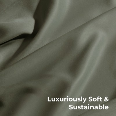 King Size Oasis Green Cotton Sateen Pillowcase Set