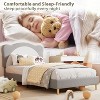 Upholstered Bed Frame for Kids with Scallop Headboard, Cute Velvet Princess Bed for Girls, Wood Slats Support No Box Spring Needed - 4 of 4