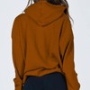 Women's Zip Up Loose Fit Hooded Jackets Comfy Solid Color Long Sleeve Casual Waffle Sweatshirts with Pockets - 4 of 4