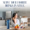 Elle Decor Acrylic Water Pitcher with Lid, 50-Ounces Iced Tea Pitcher for Fridge, Indigo Blue Tall Jug - 2 of 4