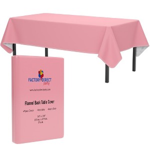 Crown Display Flannel Backed Vinyl Tablecloths - Vinyl Tablecloths - 1 Count Waterproof Tablecloths - 1 of 4