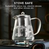 Itopfox Glass Teapot Stovetop Safe, Borosilicate Clear Tea Kettle with Removable Stainless Steel Infuser, Ideal for Loose Leaf and Blooming Tea - 2 of 4