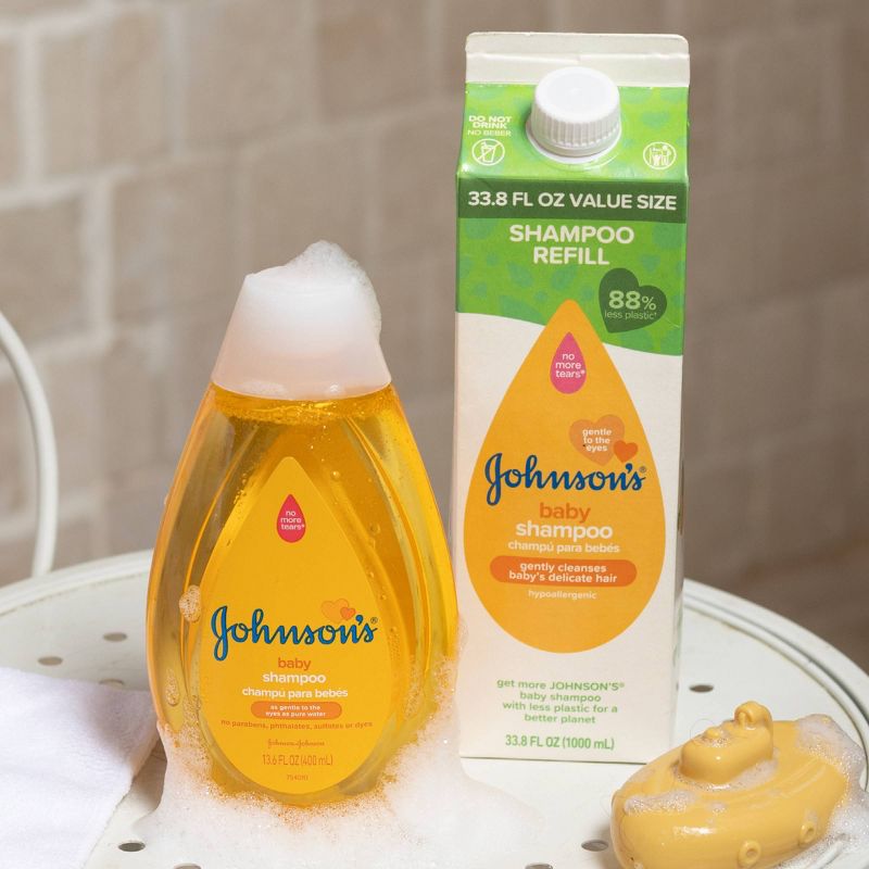 Johnson&#39;s Baby Gold Shampoo for Delicate Scalp &#38; Skin - Refill Carton - 33.8 fl oz, 6 of 11