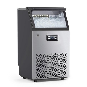 Commercial Ice Maker Machine, Under Counter Ice Maker, 150LBS/24H with 33LBS Ice Storage Bin, Stainless Steel Freestanding Ice Machine with Ice Scoop - 1 of 1