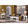 Arcadia Acacia Wood Round Wedge Tables White - Alaterre Furniture - 3 of 4