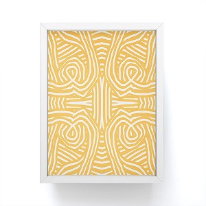Little Dean Yellow mustard boho stripe Framed Mini Art Print 4" (H) x 3" (W) x 1" (D) - Society6 - 1 of 3