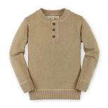 Hope & Henry Boys' Organic Cotton Long Sleeve Henley Pullover Sweater, Kids