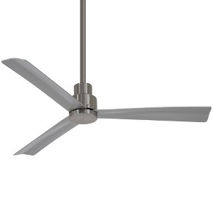 52" Minka Aire Modern Outdoor Ceiling Fan with Remote Control Brushed Nickel Silver Wet Rated for Patio Exterior Porch Gazebo Barn - 1 of 4