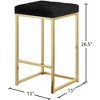 Meridian Furniture,Nicola Black Velvet Stool, Set of 2 - 4 of 4